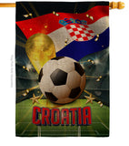 World Cup Croatia - Sports Interests Vertical Impressions Decorative Flags HG190120 Made In USA