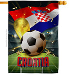 World Cup Croatia - Sports Interests Vertical Impressions Decorative Flags HG190120 Made In USA