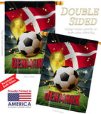 World Cup Denmark - Sports Interests Vertical Impressions Decorative Flags HG190121 Made In USA