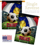 World Cup France - Sports Interests Vertical Impressions Decorative Flags HG190124 Made In USA