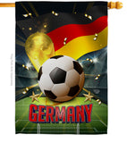 World Cup Germany - Sports Interests Vertical Impressions Decorative Flags HG190125 Made In USA