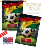 World Cup Ghana - Sports Interests Vertical Impressions Decorative Flags HG190126 Made In USA