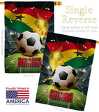 World Cup Ghana - Sports Interests Vertical Impressions Decorative Flags HG190126 Made In USA