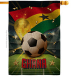 World Cup Ghana - Sports Interests Vertical Impressions Decorative Flags HG190126 Made In USA