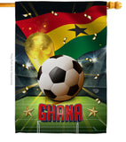 World Cup Ghana - Sports Interests Vertical Impressions Decorative Flags HG190126 Made In USA