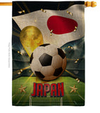 World Cup Japan - Sports Interests Vertical Impressions Decorative Flags HG190128 Made In USA