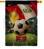 World Cup Peru - Sports Interests Vertical Impressions Decorative Flags HG190133 Made In USA