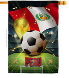 World Cup Peru - Sports Interests Vertical Impressions Decorative Flags HG190133 Made In USA