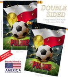 World Cup Poland - Sports Interests Vertical Impressions Decorative Flags HG190134 Made In USA