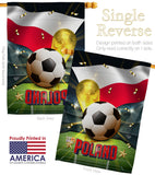 World Cup Poland - Sports Interests Vertical Impressions Decorative Flags HG190134 Made In USA