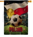 World Cup Poland - Sports Interests Vertical Impressions Decorative Flags HG190134 Made In USA