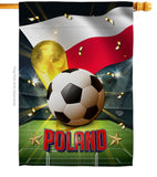 World Cup Poland - Sports Interests Vertical Impressions Decorative Flags HG190134 Made In USA