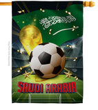 World Cup Saudi Arabia - Sports Interests Vertical Impressions Decorative Flags HG190137 Made In USA