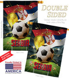 World Cup Serbia - Sports Interests Vertical Impressions Decorative Flags HG190139 Made In USA