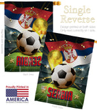 World Cup Serbia - Sports Interests Vertical Impressions Decorative Flags HG190139 Made In USA