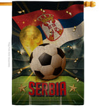 World Cup Serbia - Sports Interests Vertical Impressions Decorative Flags HG190139 Made In USA