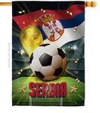 World Cup Serbia - Sports Interests Vertical Impressions Decorative Flags HG190139 Made In USA