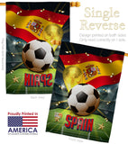 World Cup Spain - Sports Interests Vertical Impressions Decorative Flags HG190141 Made In USA