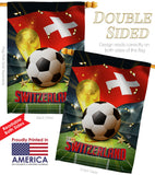 World Cup Switzerland - Sports Interests Vertical Impressions Decorative Flags HG190142 Made In USA