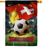 World Cup Switzerland - Sports Interests Vertical Impressions Decorative Flags HG190142 Made In USA