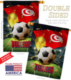 World Cup Tunisia - Sports Interests Vertical Impressions Decorative Flags HG190143 Made In USA