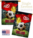 World Cup Tunisia - Sports Interests Vertical Impressions Decorative Flags HG190143 Made In USA