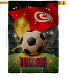 World Cup Tunisia - Sports Interests Vertical Impressions Decorative Flags HG190143 Made In USA