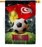 World Cup Tunisia - Sports Interests Vertical Impressions Decorative Flags HG190143 Made In USA