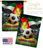 World Cup United Arab Emirates - Sports Interests Vertical Impressions Decorative Flags HG190145 Made In USA