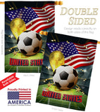 World Cup United States - Sports Interests Vertical Impressions Decorative Flags HG190146 Made In USA