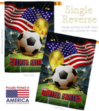 World Cup United States - Sports Interests Vertical Impressions Decorative Flags HG190146 Made In USA
