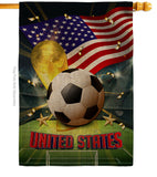 World Cup United States - Sports Interests Vertical Impressions Decorative Flags HG190146 Made In USA