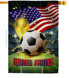 World Cup United States - Sports Interests Vertical Impressions Decorative Flags HG190146 Made In USA