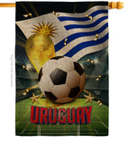 World Cup Uruguay - Sports Interests Vertical Impressions Decorative Flags HG190147 Made In USA