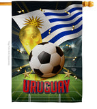 World Cup Uruguay - Sports Interests Vertical Impressions Decorative Flags HG190147 Made In USA