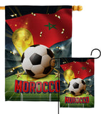 World Cup Morocco - Sports Interests Vertical Impressions Decorative Flags HG190130 Made In USA