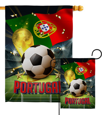 World Cup Portugal - Sports Interests Vertical Impressions Decorative Flags HG190135 Made In USA