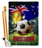 World Cup Australia - Sports Interests Vertical Impressions Decorative Flags HG190114 Made In USA