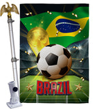 World Cup Brazil - Sports Interests Vertical Impressions Decorative Flags HG190116 Made In USA