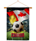 World Cup Canada - Sports Interests Vertical Impressions Decorative Flags HG190118 Made In USA