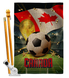 World Cup Canada - Sports Interests Vertical Impressions Decorative Flags HG190118 Made In USA