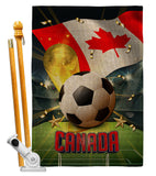 World Cup Canada - Sports Interests Vertical Impressions Decorative Flags HG190118 Made In USA