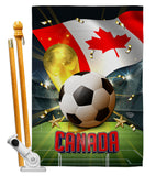 World Cup Canada - Sports Interests Vertical Impressions Decorative Flags HG190118 Made In USA