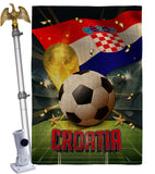 World Cup Croatia - Sports Interests Vertical Impressions Decorative Flags HG190120 Made In USA