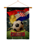 World Cup Croatia - Sports Interests Vertical Impressions Decorative Flags HG190120 Made In USA