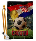 World Cup Croatia - Sports Interests Vertical Impressions Decorative Flags HG190120 Made In USA