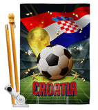 World Cup Croatia - Sports Interests Vertical Impressions Decorative Flags HG190120 Made In USA