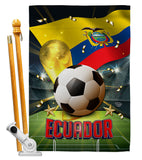 World Cup Ecuador - Sports Interests Vertical Impressions Decorative Flags HG190122 Made In USA