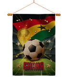 World Cup Ghana - Sports Interests Vertical Impressions Decorative Flags HG190126 Made In USA