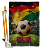 World Cup Ghana - Sports Interests Vertical Impressions Decorative Flags HG190126 Made In USA